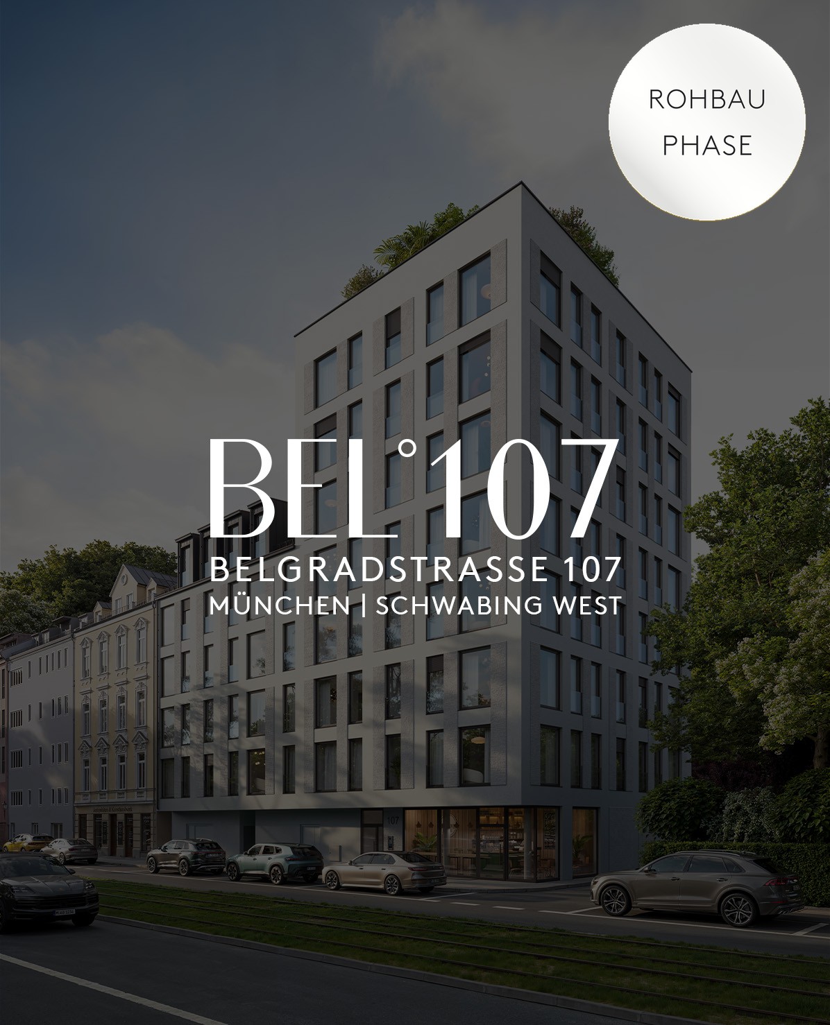 Belgradstraße 107, Schwabing-West, Rohbauphase