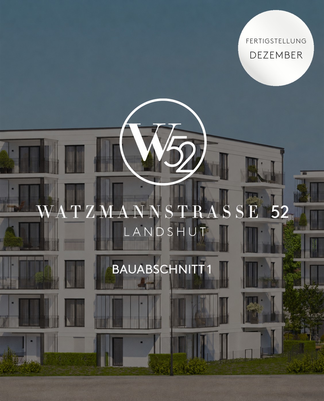 Watzmannstraße 52, Landshut, Bauabschnitt 1, Fertigstellung Dezember